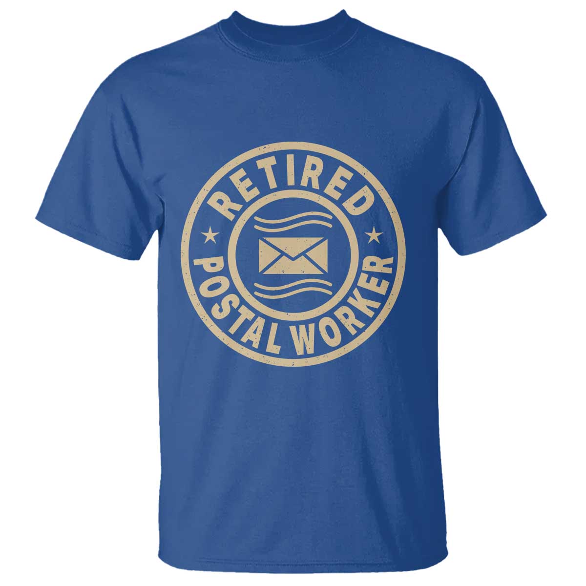 Retired Postal Worker T Shirt Mailman Postman Vintage Retirement Gifts TS10 Royal Blue Print Your Wear