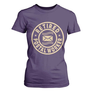 Retired Postal Worker T Shirt For Women Mailman Postman Vintage Retirement Gifts TS10 Purple Print Your Wear