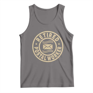 Retired Postal Worker Tank Top Mailman Postman Vintage Retirement Gifts TS10 Deep Heather Print Your Wear