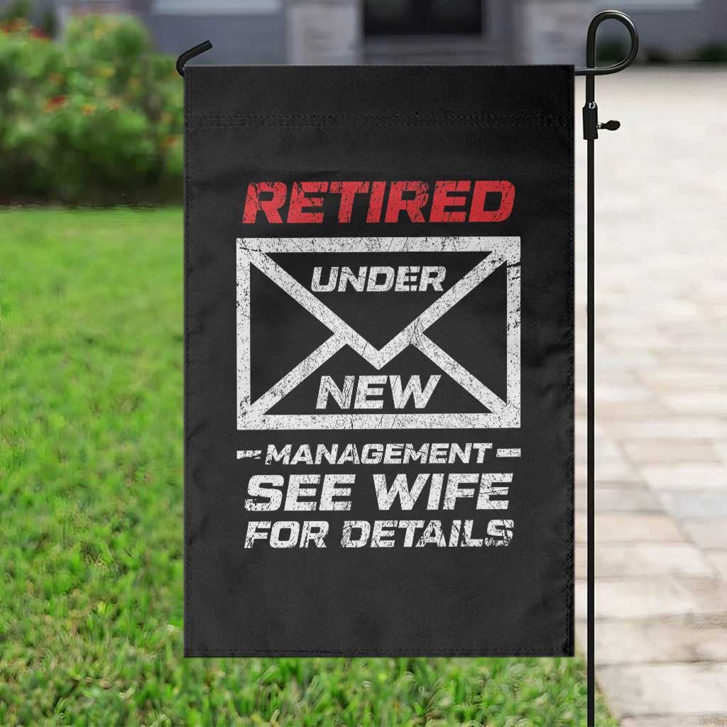 Mens Postal Worker Retirement Garden Flag Retired Under New Management Funny Dad Humor TS10 Print Your Wear