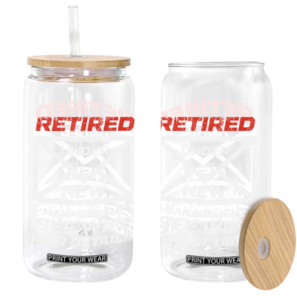 Mens Postal Worker Retirement Glass Can Retired Under New Management Funny Dad Humor TS10 Print Your Wear