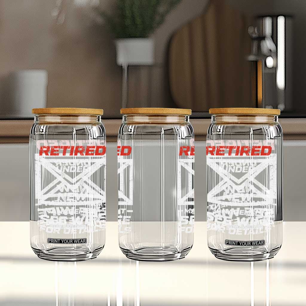 Mens Postal Worker Retirement Glass Can Retired Under New Management Funny Dad Humor TS10 Print Your Wear