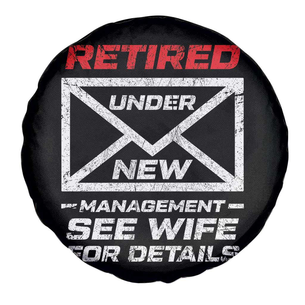 Mens Postal Worker Retirement Spare Tire Cover Retired Under New Management Funny Dad Humor TS10 Print Your Wear