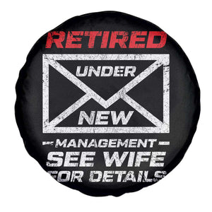 Mens Postal Worker Retirement Spare Tire Cover Retired Under New Management Funny Dad Humor TS10 Print Your Wear