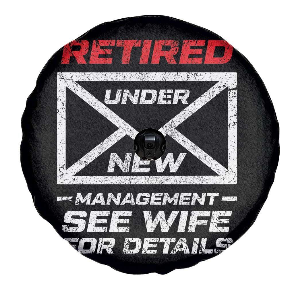 Mens Postal Worker Retirement Spare Tire Cover Retired Under New Management Funny Dad Humor TS10 Print Your Wear