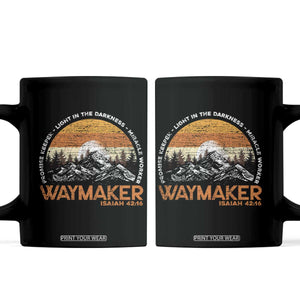 Vintage Christian Coffee Mug Isaiah 42:16 Waymaker Promise Keeper Miracle Worker TS10 Black Print Your Wear