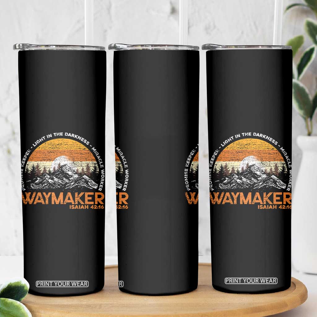 Vintage Christian Skinny Tumbler Isaiah 42:16 Waymaker Promise Keeper Miracle Worker TS10 Print Your Wear