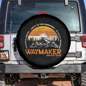 Vintage Christian Spare Tire Cover Isaiah 42:16 Waymaker Promise Keeper Miracle Worker TS10 No hole Black Print Your Wear