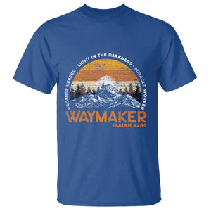 Vintage Christian T Shirt Isaiah 42:16 Waymaker Promise Keeper Miracle Worker TS10 Royal Blue Print Your Wear
