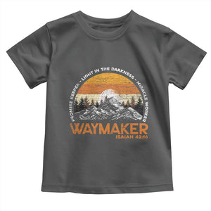 Vintage Christian Toddler T Shirt Isaiah 42:16 Waymaker Promise Keeper Miracle Worker TS10 Dark Heather Print Your Wear