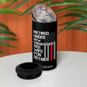 Retirement Gifts For Men 4 in 1 Can Cooler Tumbler Retired Under New Management See Wife Retired Dad TS10 Print Your Wear