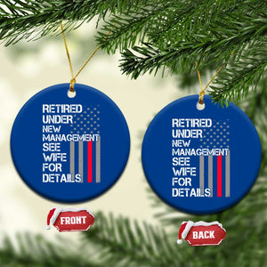 Retirement Gifts For Men Ceramic Ornament Retired Under New Management See Wife Retired Dad TS10 1pc Blue Print Your Wear