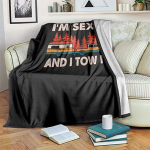 Funny Camping RV Throw Blanket Im Sexy And I Tow It Vintage Camper Truck TS10 Print Your Wear