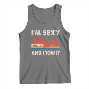 Funny Camping RV Tank Top Im Sexy And I Tow It Vintage Camper Truck TS10 Black Heather Print Your Wear