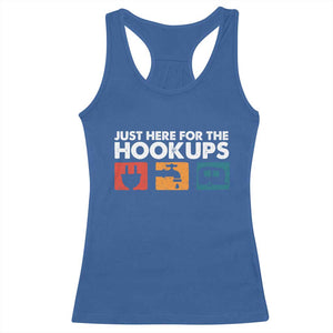Camping RV Racerback Tank Top Funny Just Here for The Hookups Caravan Motorhome TS10 Royal Blue Print Your Wear