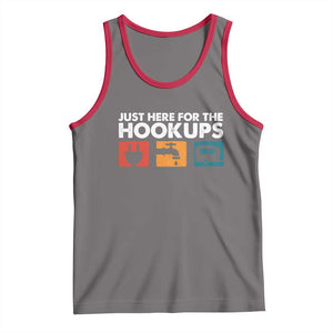 Camping RV Tank Top Funny Just Here for The Hookups Caravan Motorhome TS10 Deep Heather Red Print Your Wear