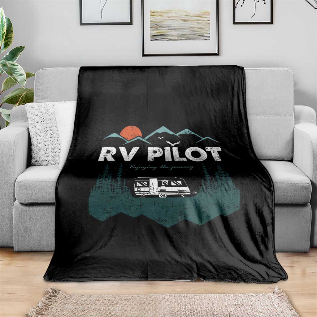 RV Pilot Camping Throw Blanket Retro Motorhome Travel Vacation Gift TS10 Print Your Wear