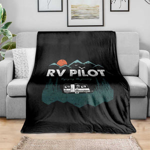 RV Pilot Camping Throw Blanket Retro Motorhome Travel Vacation Gift TS10 Print Your Wear