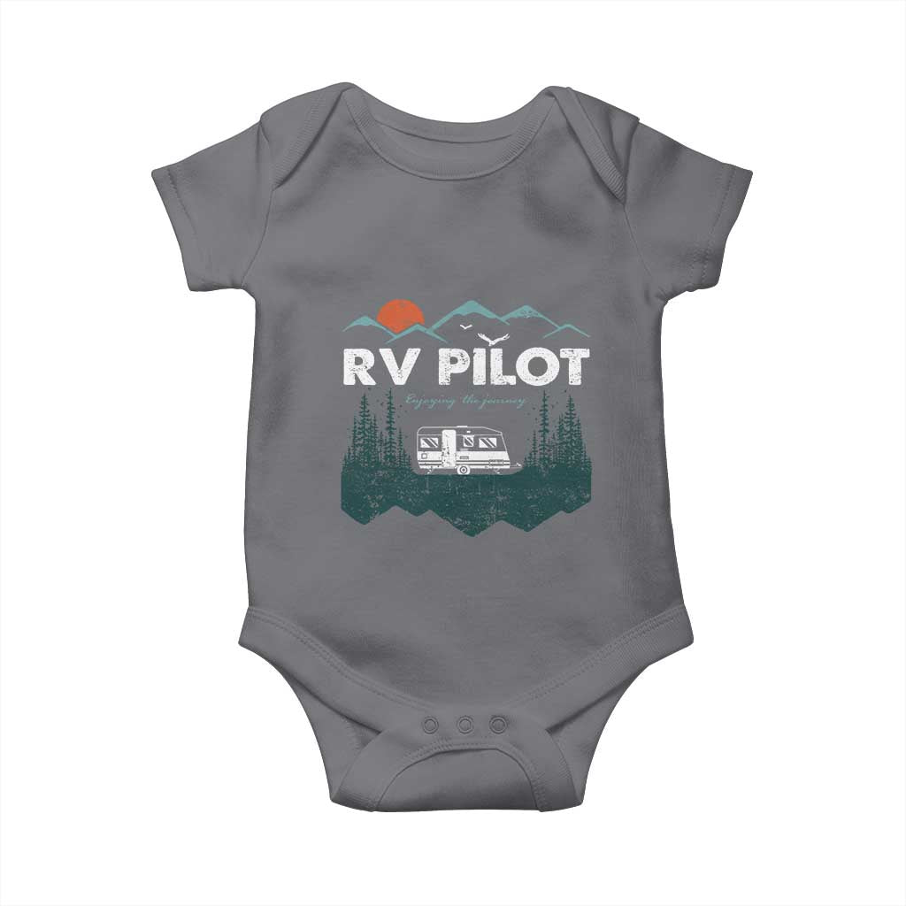 RV Pilot Camping Baby Onesie Retro Motorhome Travel Vacation Gift TS10 Charcoal Print Your Wear