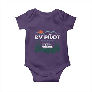 RV Pilot Camping Baby Onesie Retro Motorhome Travel Vacation Gift TS10 Purple Print Your Wear