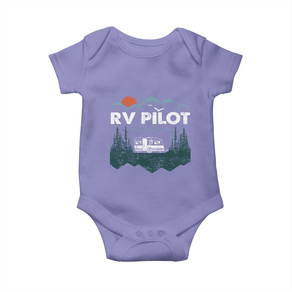 RV Pilot Camping Baby Onesie Retro Motorhome Travel Vacation Gift TS10 Violet Print Your Wear