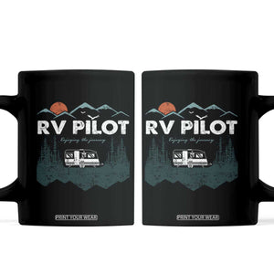 RV Pilot Camping Coffee Mug Retro Motorhome Travel Vacation Gift TS10 Black Print Your Wear