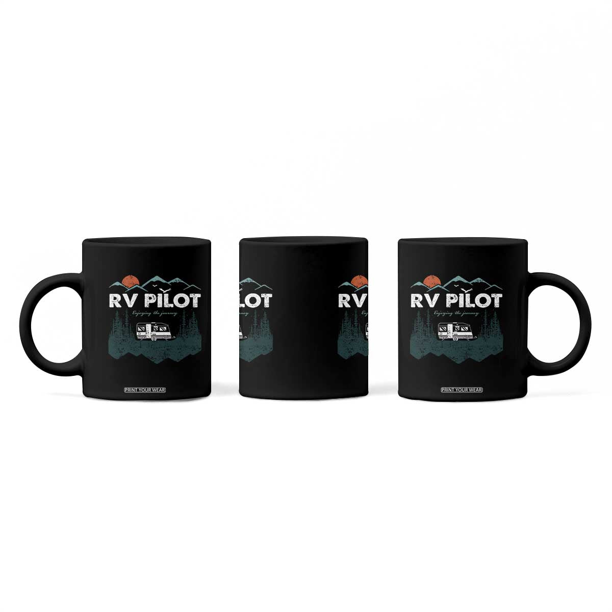 RV Pilot Camping Coffee Mug Retro Motorhome Travel Vacation Gift TS10 Print Your Wear