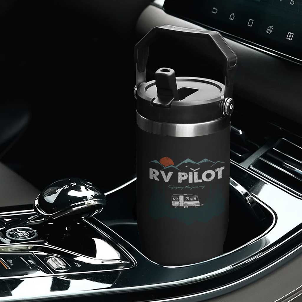RV Pilot Camping Flip Straw Tumbler Retro Motorhome Travel Vacation Gift TS10 Print Your Wear