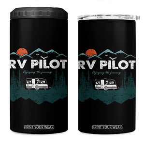 RV Pilot Camping 4 in 1 Can Cooler Tumbler Retro Motorhome Travel Vacation Gift TS10 One Size: 16 oz Black Print Your Wear