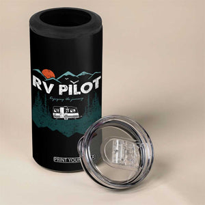 RV Pilot Camping 4 in 1 Can Cooler Tumbler Retro Motorhome Travel Vacation Gift TS10 Print Your Wear