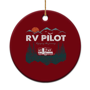 RV Pilot Camping Ceramic Ornament Retro Motorhome Travel Vacation Gift TS10 1pc Red Print Your Wear
