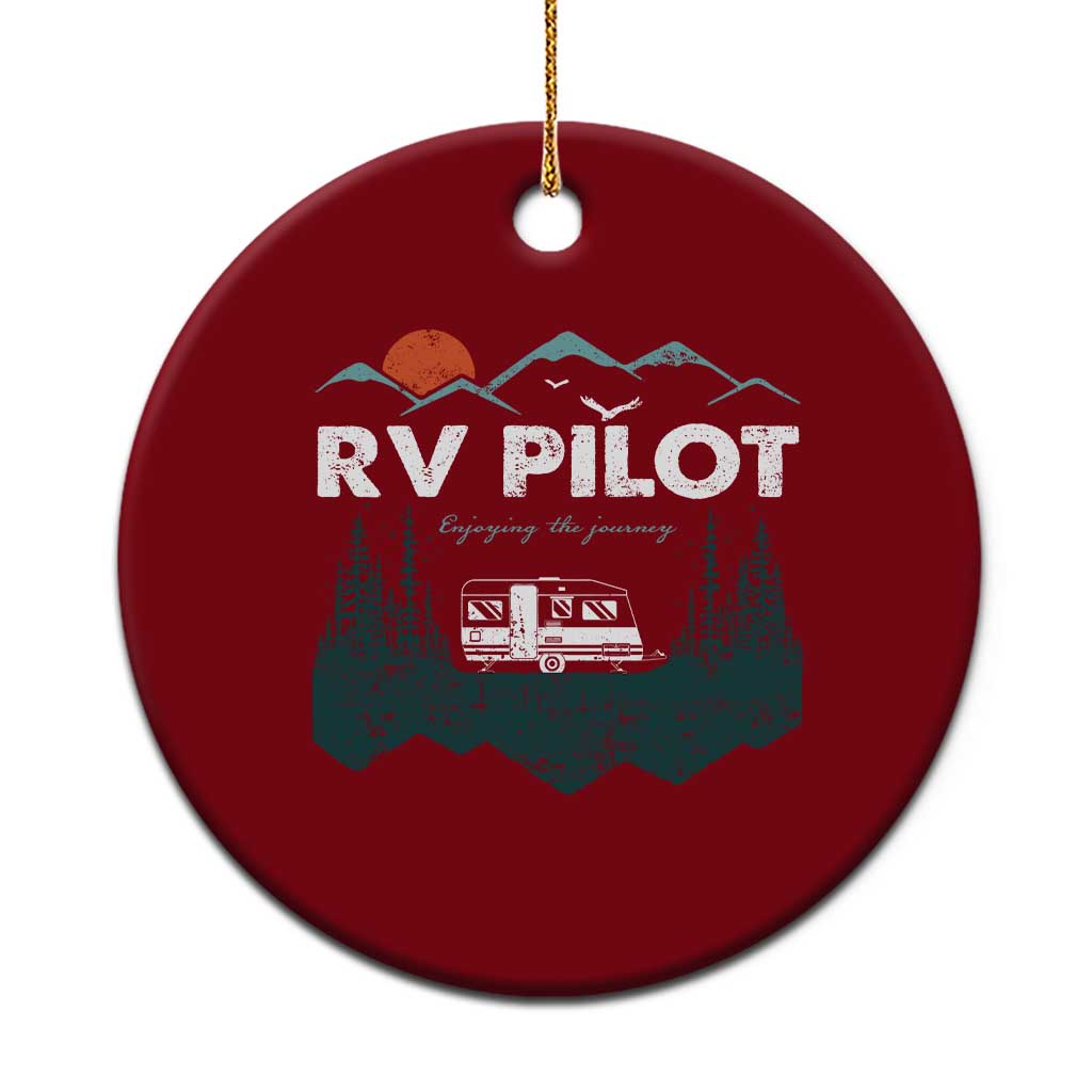 RV Pilot Camping Ceramic Ornament Retro Motorhome Travel Vacation Gift TS10 1pc Red Print Your Wear