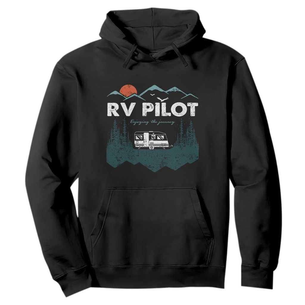 RV Pilot Camping Hoodie Retro Motorhome Travel Vacation Gift TS10 Black Print Your Wear