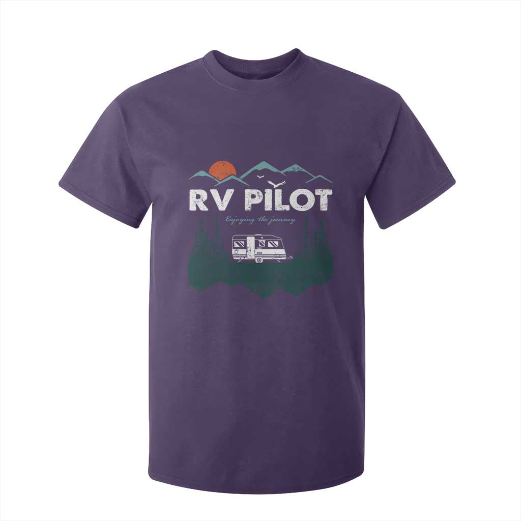 RV Pilot Camping T Shirt For Kid Retro Motorhome Travel Vacation Gift TS10 Purple Print Your Wear