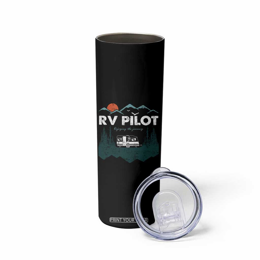 RV Pilot Camping Skinny Tumbler Retro Motorhome Travel Vacation Gift TS10 Print Your Wear