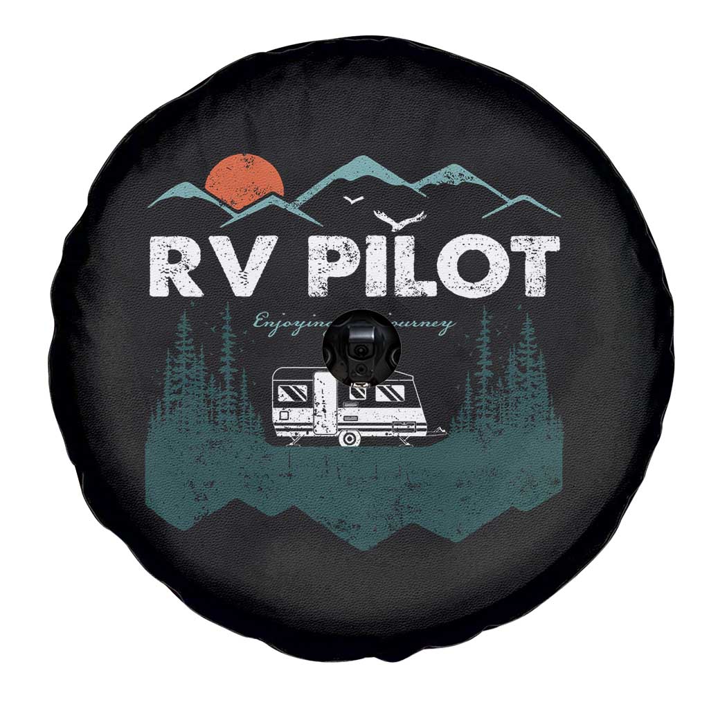 RV Pilot Camping Spare Tire Cover Retro Motorhome Travel Vacation Gift TS10 Print Your Wear