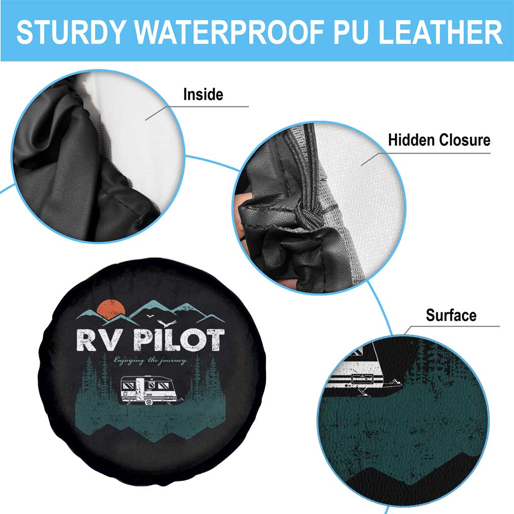 RV Pilot Camping Spare Tire Cover Retro Motorhome Travel Vacation Gift TS10 Print Your Wear