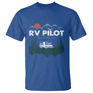 RV Pilot Camping T Shirt Retro Motorhome Travel Vacation Gift TS10 Royal Blue Print Your Wear