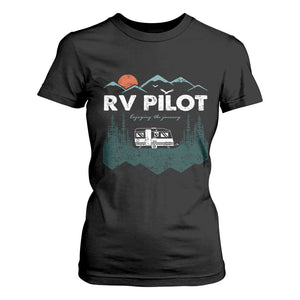 RV Pilot Camping T Shirt For Women Retro Motorhome Travel Vacation Gift TS10 Black Print Your Wear