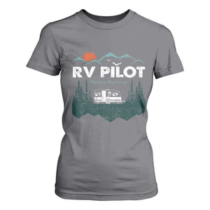RV Pilot Camping T Shirt For Women Retro Motorhome Travel Vacation Gift TS10 Charcoal Print Your Wear
