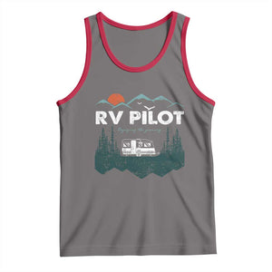 RV Pilot Camping Tank Top Retro Motorhome Travel Vacation Gift TS10 Deep Heather Red Print Your Wear