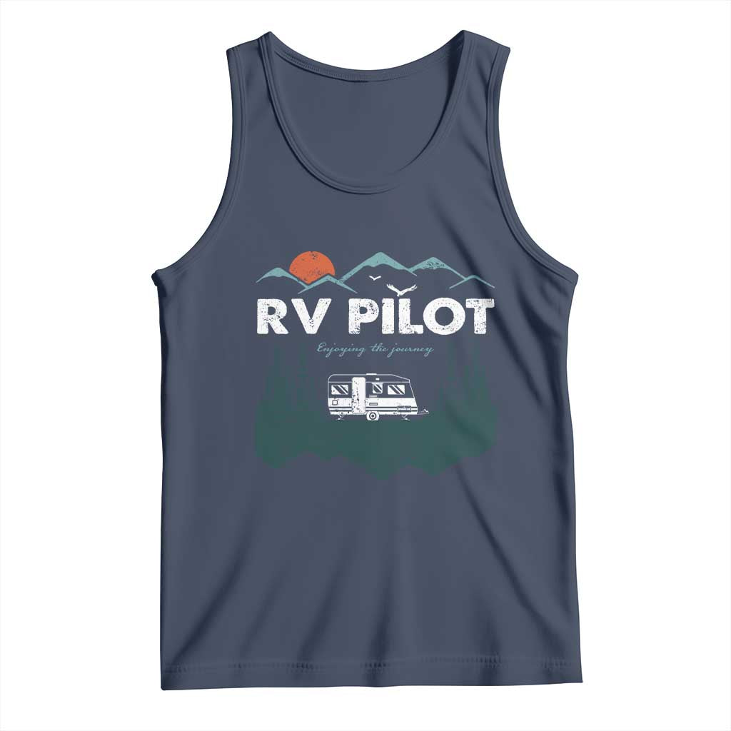 RV Pilot Camping Tank Top Retro Motorhome Travel Vacation Gift TS10 Navy Print Your Wear