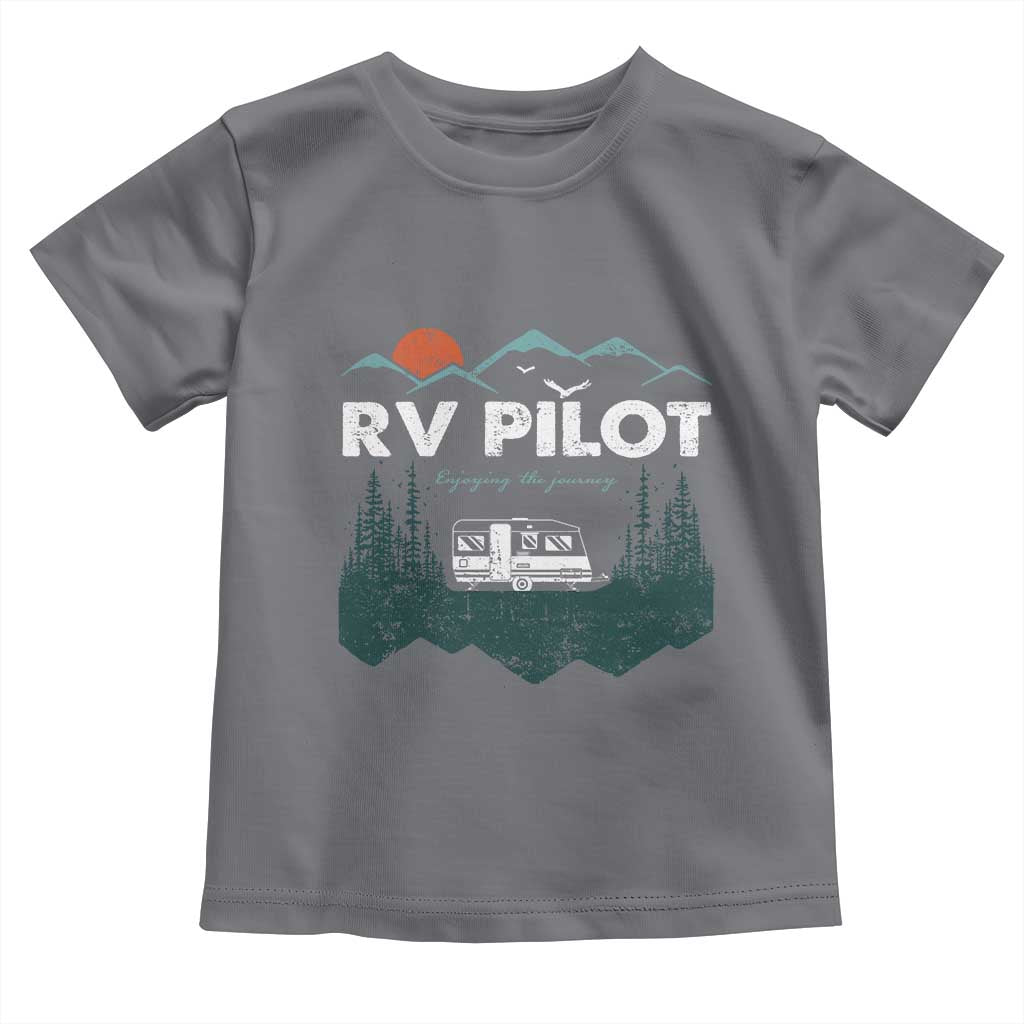 RV Pilot Camping Toddler T Shirt Retro Motorhome Travel Vacation Gift TS10 Charcoal Print Your Wear