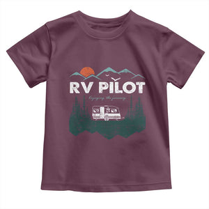 RV Pilot Camping Toddler T Shirt Retro Motorhome Travel Vacation Gift TS10 Maroon Print Your Wear