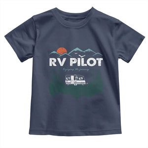 RV Pilot Camping Toddler T Shirt Retro Motorhome Travel Vacation Gift TS10 Navy Print Your Wear