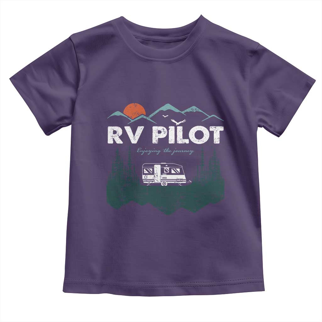 RV Pilot Camping Toddler T Shirt Retro Motorhome Travel Vacation Gift TS10 Purple Print Your Wear