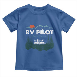 RV Pilot Camping Toddler T Shirt Retro Motorhome Travel Vacation Gift TS10 Royal Blue Print Your Wear