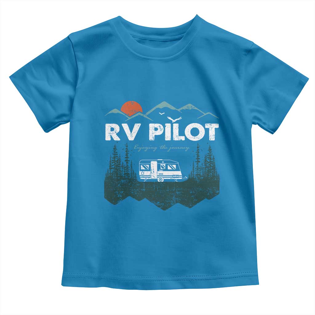 RV Pilot Camping Toddler T Shirt Retro Motorhome Travel Vacation Gift TS10 Sapphire Print Your Wear