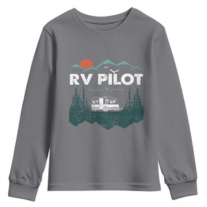 RV Pilot Camping Youth Sweatshirt Retro Motorhome Travel Vacation Gift TS10 Charcoal Print Your Wear