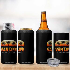 Van Life 4 in 1 Can Cooler Tumbler Retro Camping RV Motorhome Travel Vacation Gift TS10 Print Your Wear